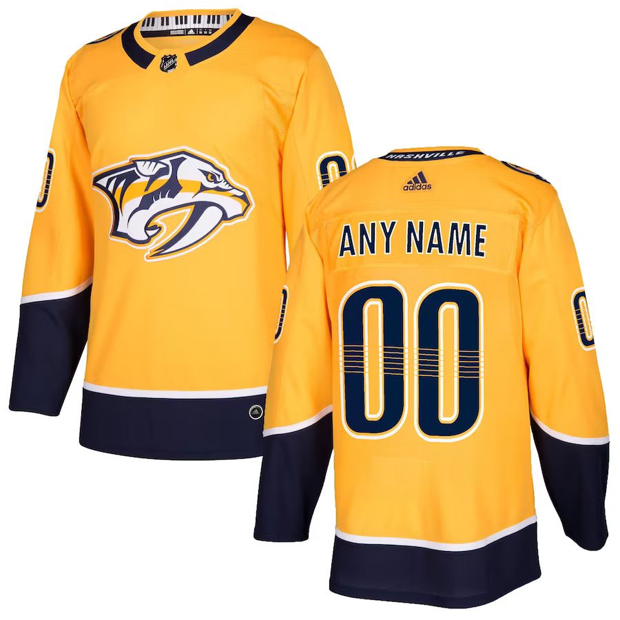 Men Nashville Predators adidas Gold Authentic Custom NHL Jersey->women nhl jersey->Women Jersey